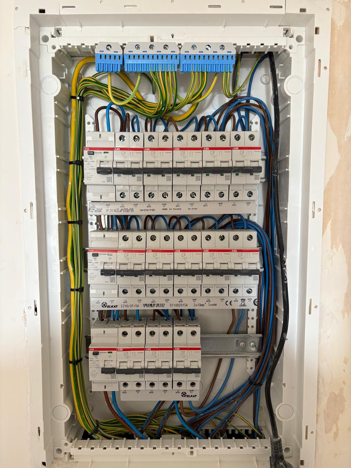 Tableau électrique neuf ABB Vynckier installation conforme RGIE Bruxelles par Power Élite électricien